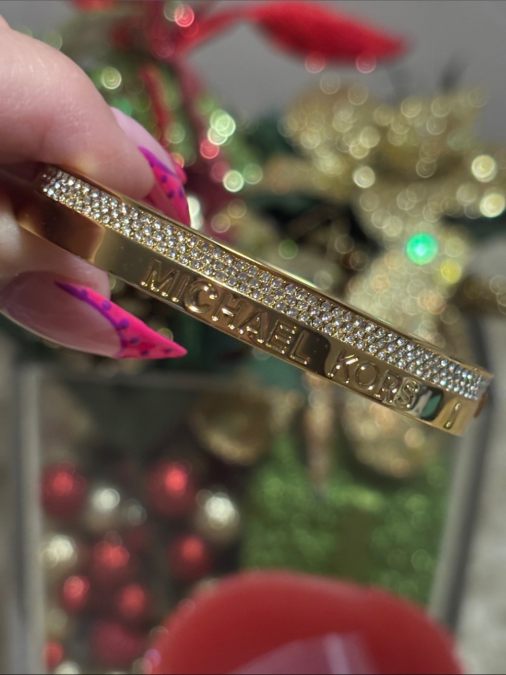Michael Kors NWOT Gold Crystal-Accented Bangle